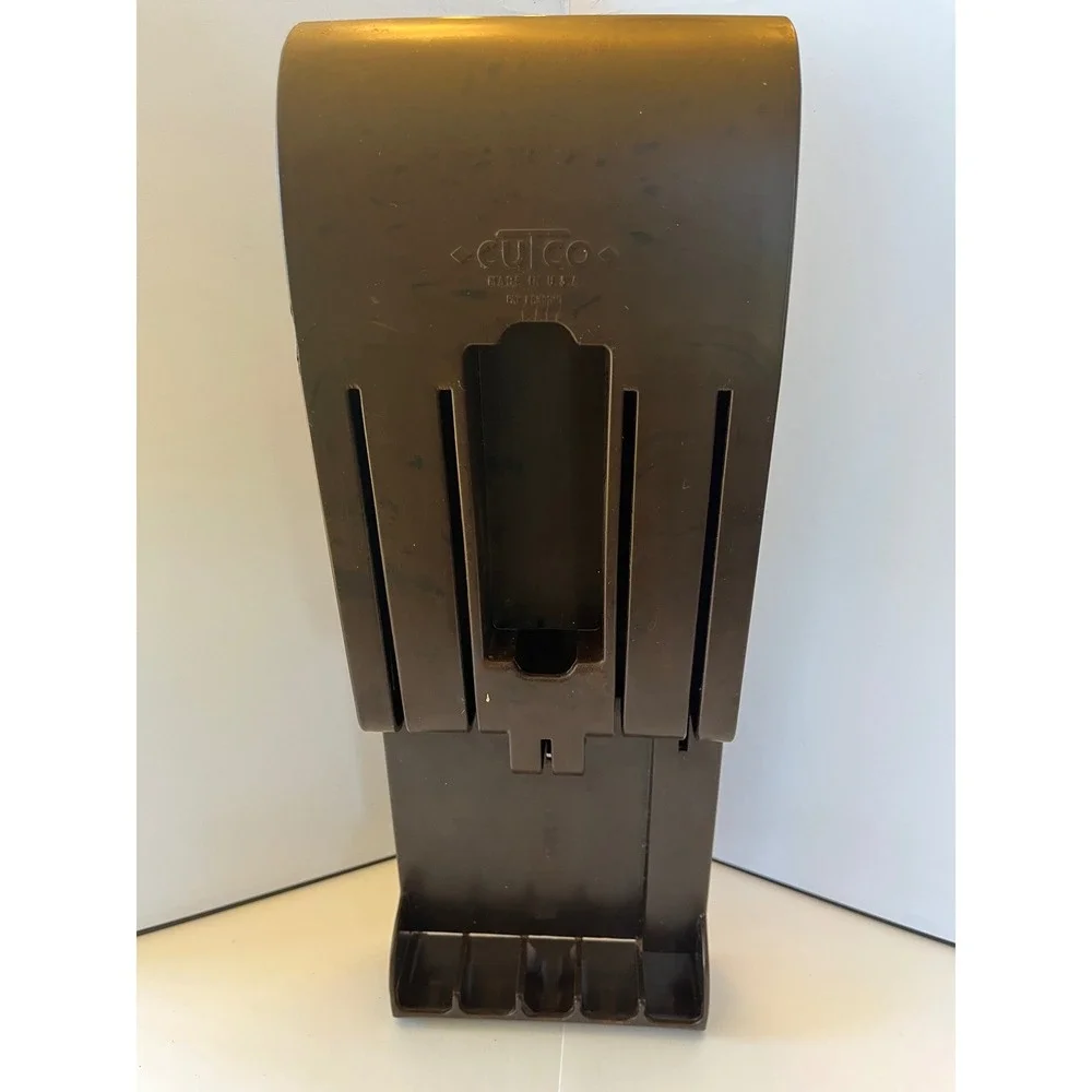 Vintage Cutco Brown 5 Slot Knife Holder Wall Mount In-Drawer Storage Made in USA - Picture 1 of 11